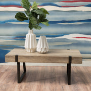 Abitha - Coffee Table With Industrial Powder Coated Metal Legs - R&R Furniture Gallery (Fountain Valley, CA)