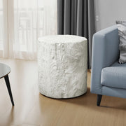 Contemporary round accent table by 8th Street, suitable for indoor or outdoor use, with a sleek modern design and smooth surface.