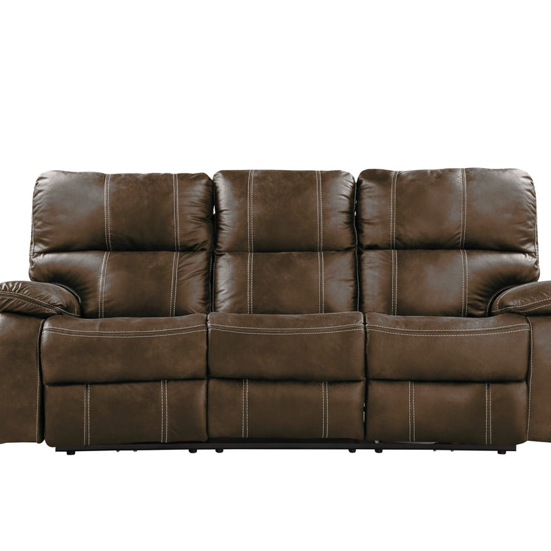 Reclining Sofa With USB Charging, Pocket Coil Seating, And Hidden Storage - Brown - R&R Furniture Gallery (Fountain Valley, CA)
