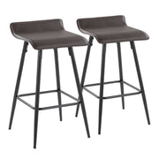 Set of two Lumi Source Ale contemporary fixed height counter stools with sleek modern design, perfect for kitchen or bar seating.