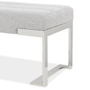 Signature Beds & Benches - Tulip Accent Bench - Gray / Chrome - R&R Furniture Gallery (Fountain Valley, CA)
