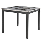 Leoncia - Bar Table And 4 Bar Stools - Espresso / White - R&R Furniture Gallery (Fountain Valley, CA)