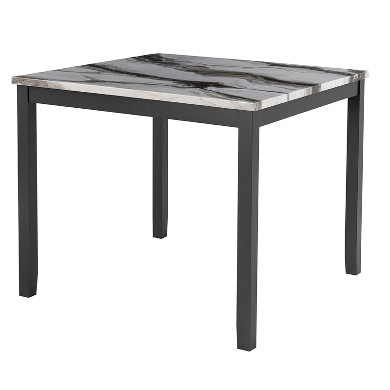 Leoncia - Bar Table And 4 Bar Stools - Espresso / White - R&R Furniture Gallery (Fountain Valley, CA)