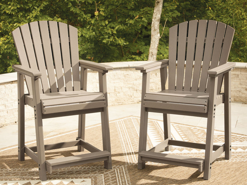 Seacliff Beach - Barstool (Set of 2) - Medium Brown - R&R Furniture Gallery (Fountain Valley, CA)