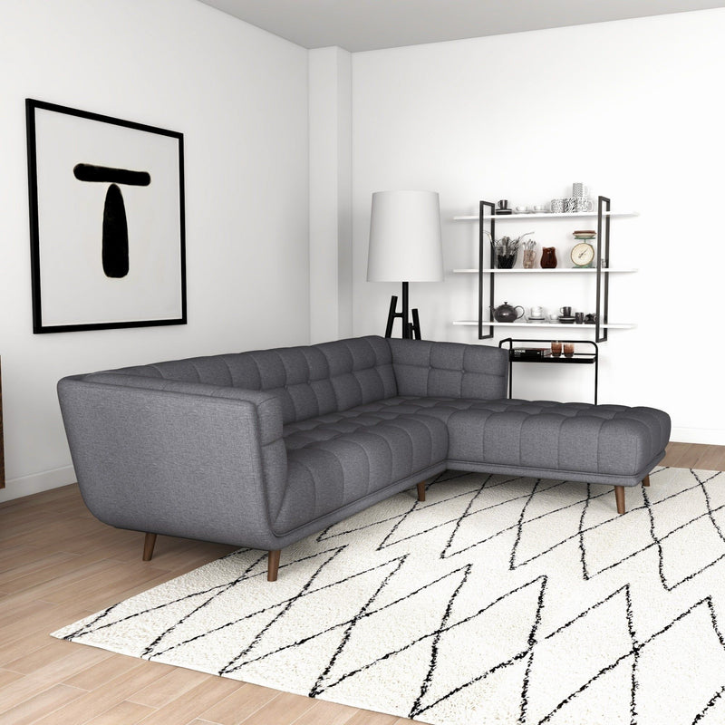 Addison - L Shape Sectional Sofa Tufted - R&R Furniture Gallery (Fountain Valley, CA)