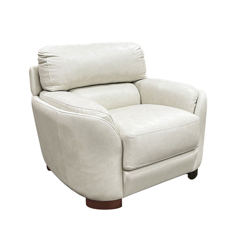 Edrice - Chair - Ivory Top Grain Leather - R&R Furniture Gallery (Fountain Valley, CA)