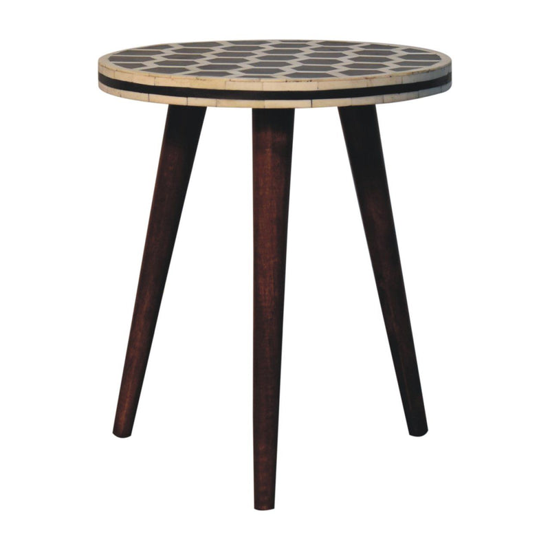 Inlay Bone Tripod Stool - Honey Caramel - R&R Furniture Gallery (Fountain Valley, CA)