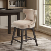 360 Degree Swivel Counter Stool With Silver Detailing - R&R Furniture Gallery (Fountain Valley, CA)