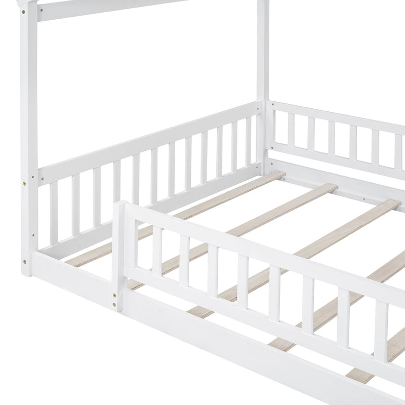 Bed House Bed Frame With Fence - R&R Furniture Gallery (Fountain Valley, CA)