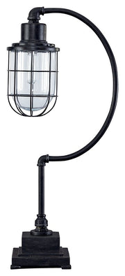 Jae - Metal Desk Lamp  - Antique Black - R&R Furniture Gallery (Fountain Valley, CA)