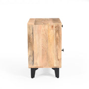Solid Wood Vintage Nightstand With Handcrafted Detailing - Natural - R&R Furniture Gallery (Fountain Valley, CA)
