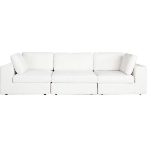 Muse 3PC Modular Sofa in Mist White Performance Fabric