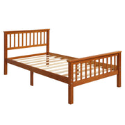 DreamHaus platform bed with a padded headboard and matching footboard, showcasing a modern bedroom design.