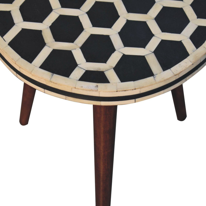 Inlay Bone Tripod Stool - Honey Caramel - R&R Furniture Gallery (Fountain Valley, CA)