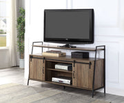 Rashawn - TV Stand - Rustic Oak & Black - R&R Furniture Gallery (Fountain Valley, CA)