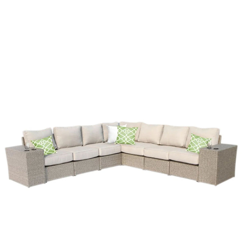 Rattan Sectional Sofa Set With Cushions - R&R Furniture Gallery (Fountain Valley, CA)