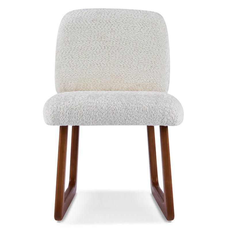 Dining Chair With Curved Legs (Set of 2) - Beige / Brown - R&R Furniture Gallery (Fountain Valley, CA)