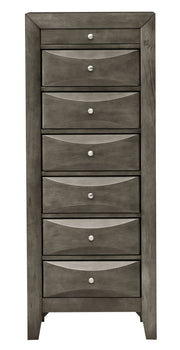 Glory Furniture Marilla 7 Drawer Lingerie Chest with sleek wood finish and modern design, featuring multiple spacious drawers.