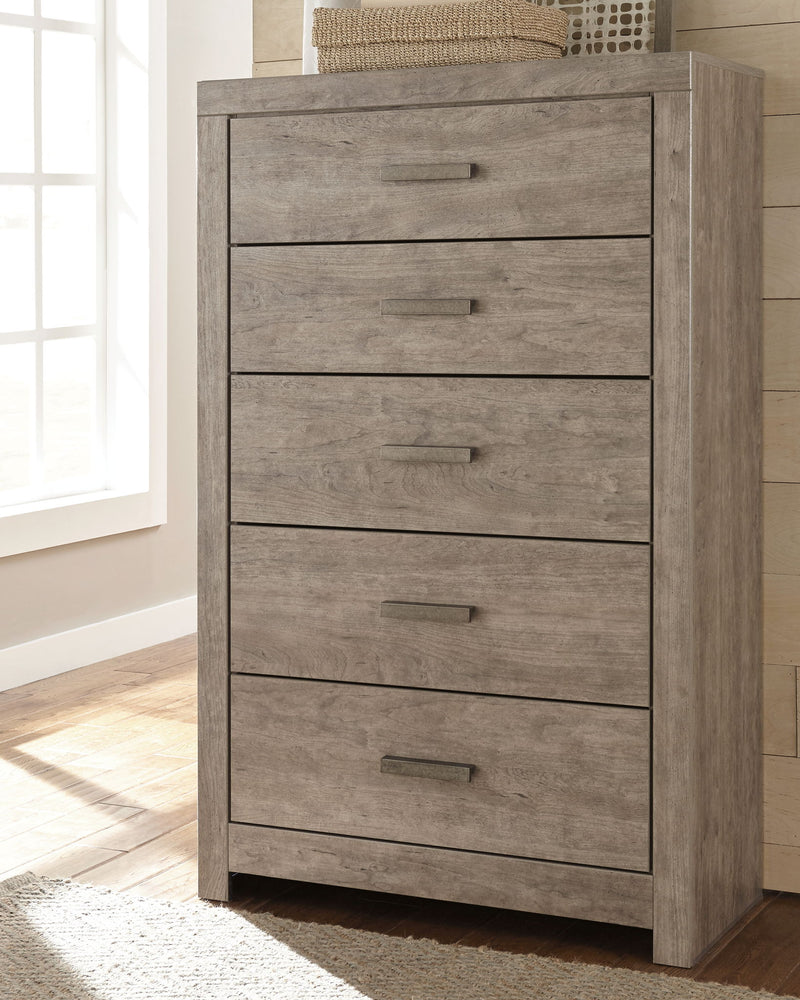 Culverbach - Five Drawer Chest - Gray - R&R Furniture Gallery (Fountain Valley, CA)