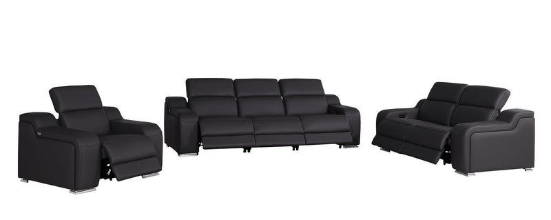 1116 - 6-Piece Modular Power Reclining Sofa, Loveseat & Chair Set In With 6 Power Recliners & Power Headrests