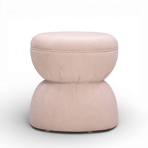 Tomlin TOV Furniture gaming ruched ottoman with upholstered fabric, featuring a stylish, padded design perfect for modern gaming spaces.