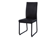 Dining Chair Side Upholstered, For Dining Room (Set of 2) - Black - R&R Furniture Gallery (Fountain Valley, CA)
