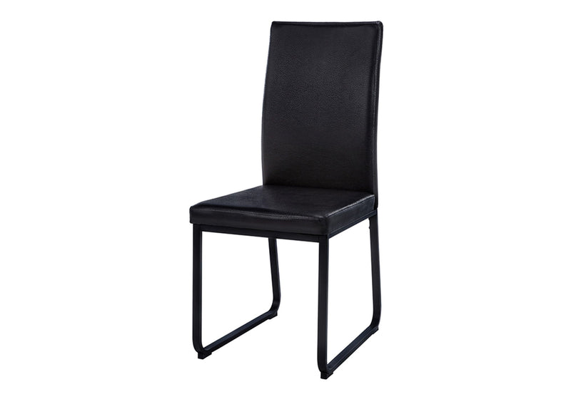 Dining Chair Side Upholstered, For Dining Room (Set of 2) - Black - R&R Furniture Gallery (Fountain Valley, CA)
