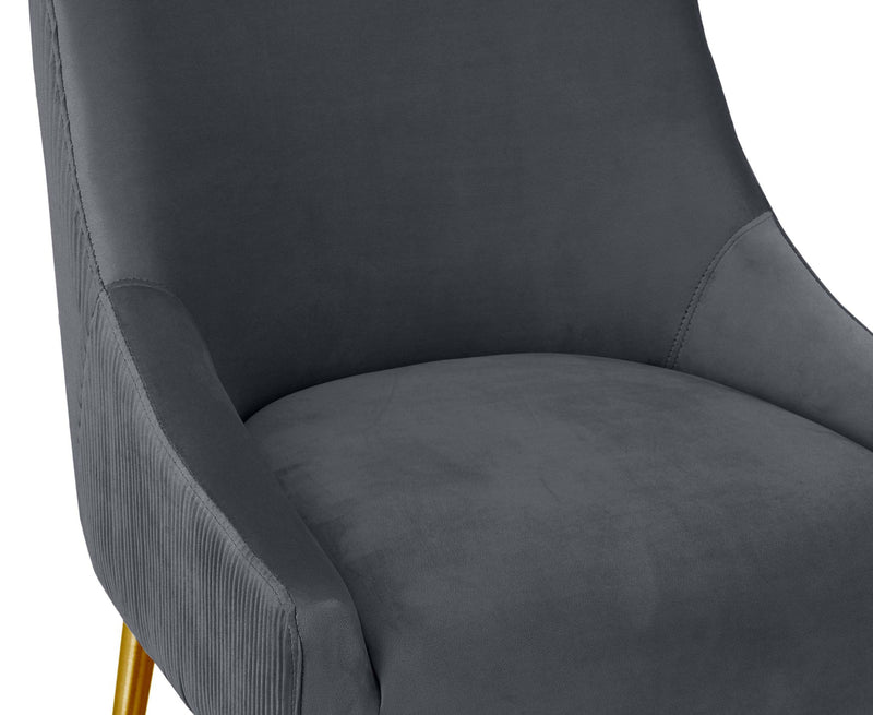Beatrix - Pleated Velvet Stool - R&R Furniture Gallery (Fountain Valley, CA)