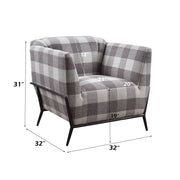 Niamey II - Accent Chair - Pattern Fabric & Metal Frame Black - R&R Furniture Gallery (Fountain Valley, CA)