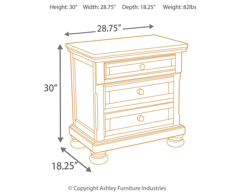 Porter - Two Drawer Night Stand - Dark Brown - R&R Furniture Gallery (Fountain Valley, CA)