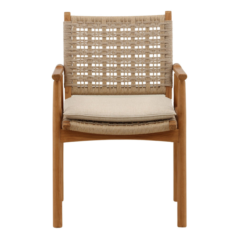 Alea - Outdoor Dining Chair (Set of 2) - Natural And Beige