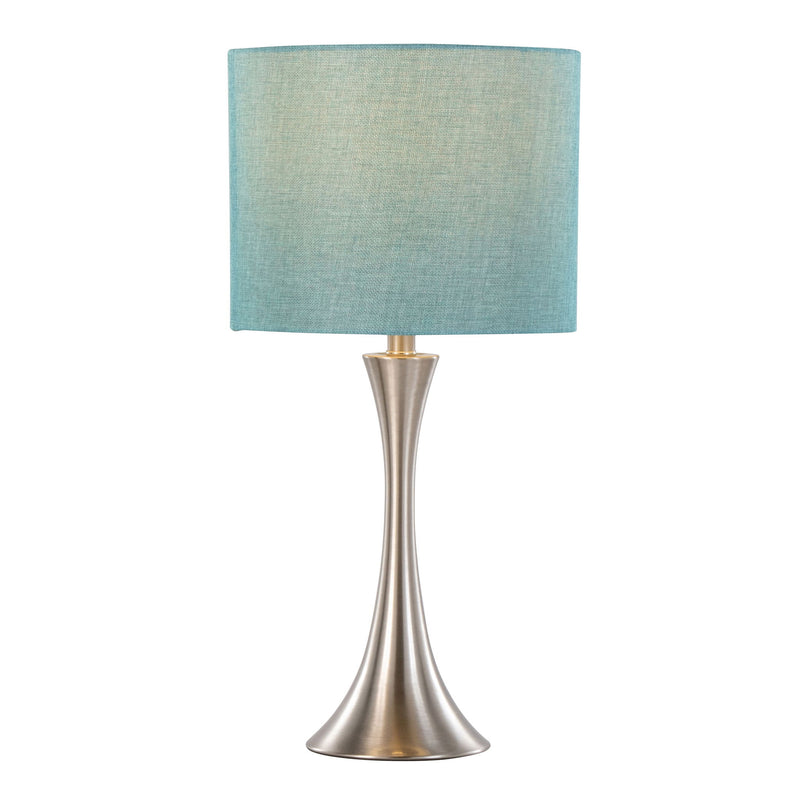 Set of two Lumi Source Lenuxe contemporary semi-gloss table lamps with sleek modern design and elegant finishes.
