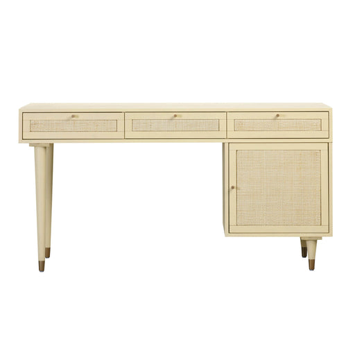 TOV Furniture Sierra writing desk with a sleek wood finish and minimalist design for modern workspace organization.