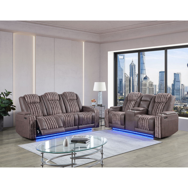 Duran - Power Reclining Sofa With Power Headrest - R&R Furniture Gallery (Fountain Valley, CA)