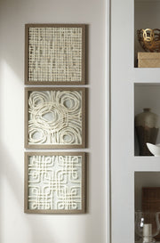 Odella - Wall Decor Set (Set of 3) - Cream / Taupe - R&R Furniture Gallery (Fountain Valley, CA)