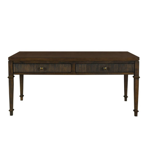 Fluted - 2 Drawer Coffee Table - Brown - R&R Furniture Gallery (Fountain Valley, CA)