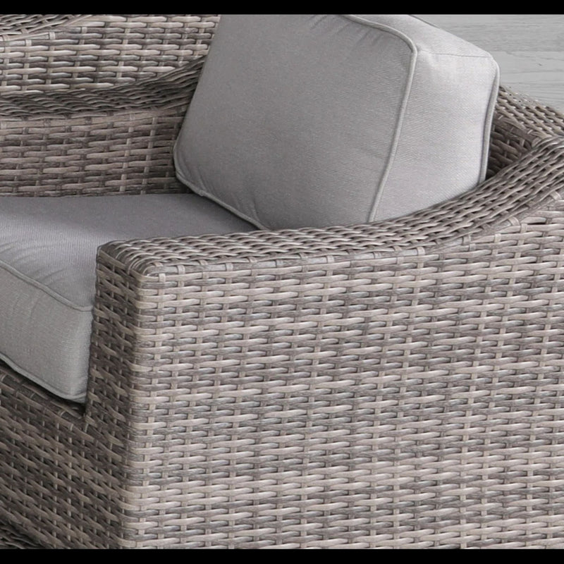 Swivel Patio Chair With Luxurious Cushions Perfect For Outdoor Relaxation (Set of 2) - Gray Mix - R&R Furniture Gallery (Fountain Valley, CA)