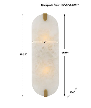 Lustrous - 2 Light Sconce - Brass