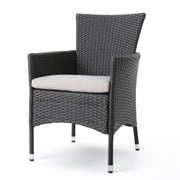 Dimensional Outdoor Dining Chair With Cushion Seat And Iron Frame (Set of 2) - R&R Furniture Gallery (Fountain Valley, CA)
