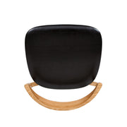 Raven - Stacking Sculpted Oak Dining Chair - Warm Natural Brown / Black - R&R Furniture Gallery (Fountain Valley, CA)