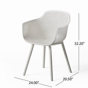 Set of two Noble House Lotus chairs with sleek design and wooden legs, perfect for modern dining or accent spaces.