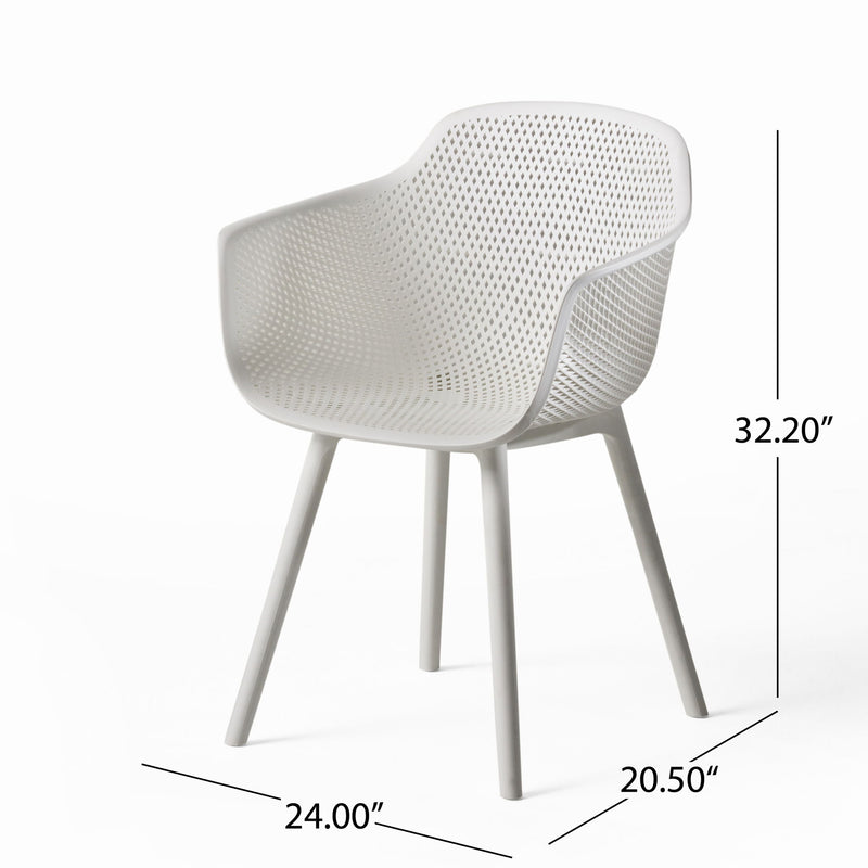 Set of two Noble House Lotus chairs with sleek design and wooden legs, perfect for modern dining or accent spaces.