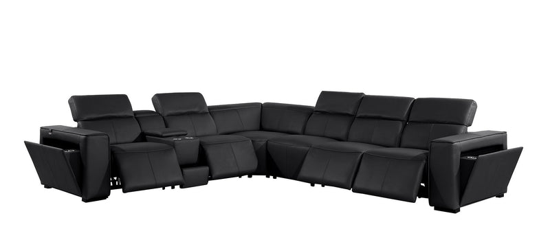 1224 - 7-Piece L-Shaped Sectional Sofa In With 4 Power Recliners & Power Headrests