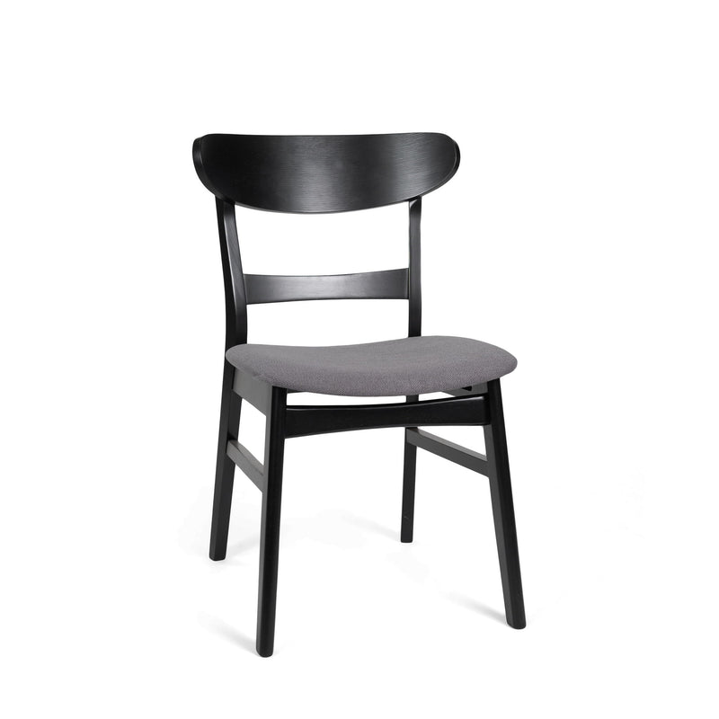Noble House modern dining side chair with upholstered seat and wood frame, showcasing stylish design and comfortable seating.