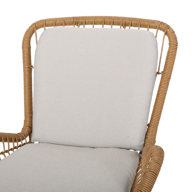 Outdoor Wicker Club Chair With Cushions (Set of 2) - R&R Furniture Gallery (Fountain Valley, CA)