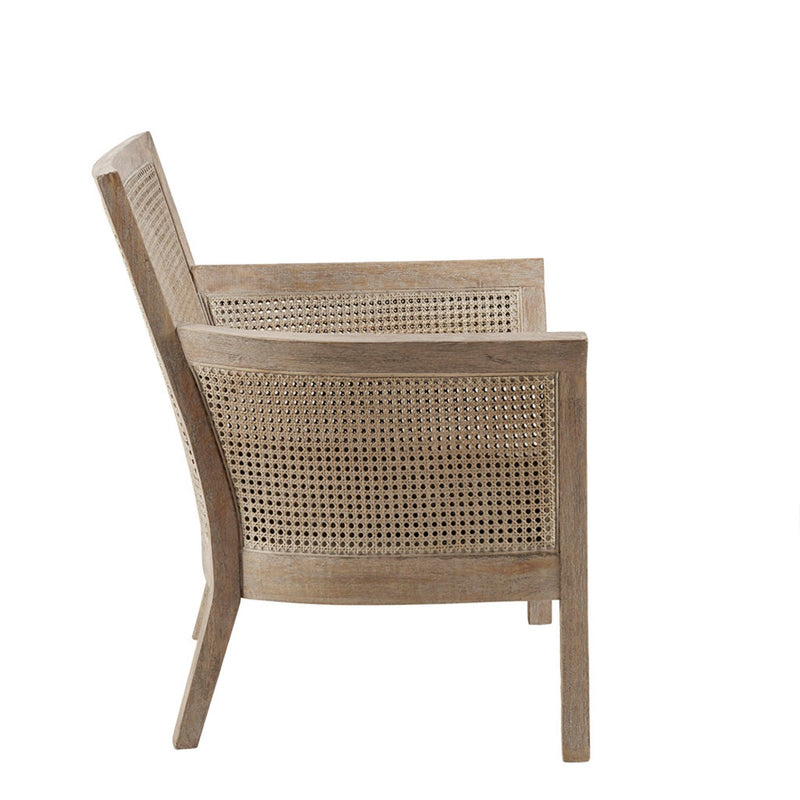 Cane Armchair With High Density Foam - Cream / Reclaimed Natural - R&R Furniture Gallery (Fountain Valley, CA)