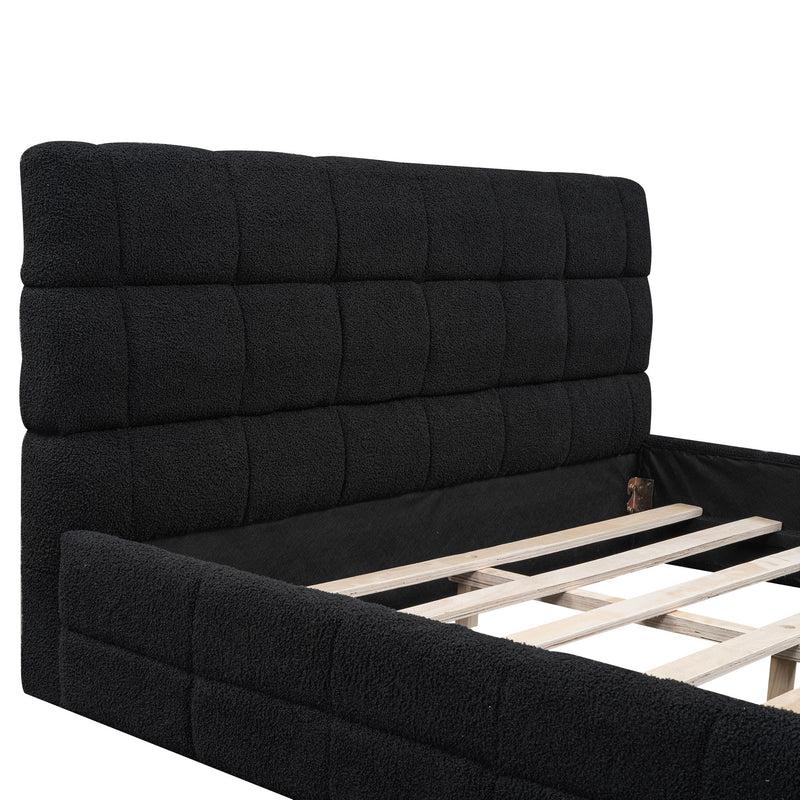 Upholstered Platform Bed With Headboard - R&R Furniture Gallery (Fountain Valley, CA)