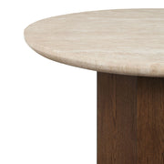 Leonardo - Dining Table - Travertine Top & Dark Oak - R&R Furniture Gallery (Fountain Valley, CA)