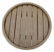Marina Sun - Round End Table - Beige - R&R Furniture Gallery (Fountain Valley, CA)