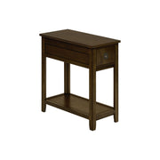 Accent End Table, 2 Tier, Narrow, Lamp, Storage Drawer, Charming Design - R&R Furniture Gallery (Fountain Valley, CA)